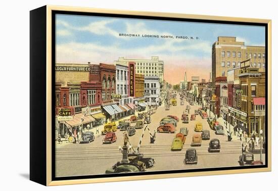 Broadway, Fargo, North Dakota-null-Framed Stretched Canvas