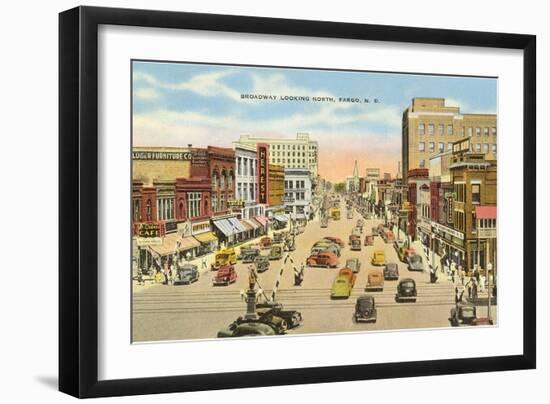 Broadway, Fargo, North Dakota-null-Framed Art Print