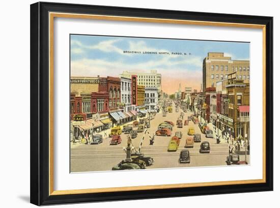 Broadway, Fargo, North Dakota-null-Framed Art Print