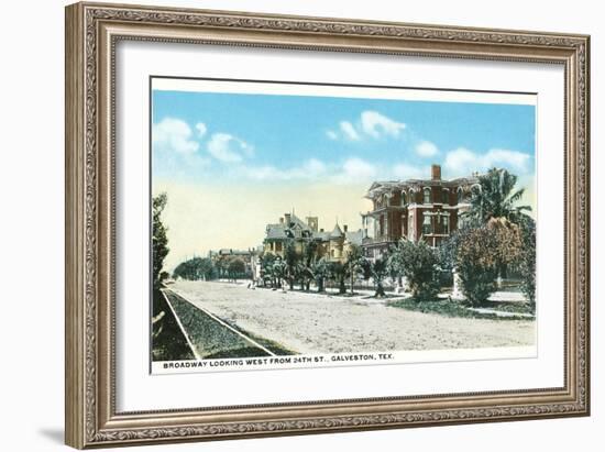 Broadway, Galveston, Texas-null-Framed Art Print