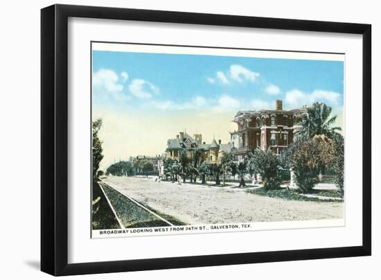 Broadway, Galveston, Texas-null-Framed Art Print