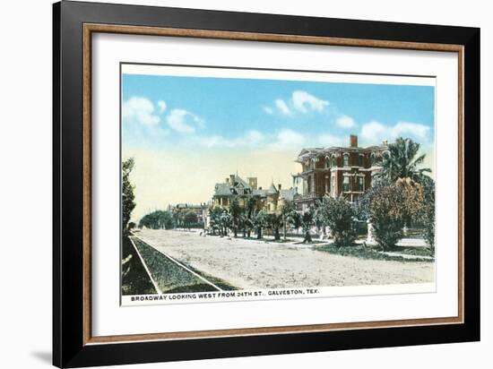 Broadway, Galveston, Texas-null-Framed Art Print