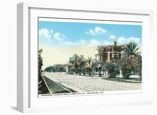 Broadway, Galveston, Texas-null-Framed Art Print