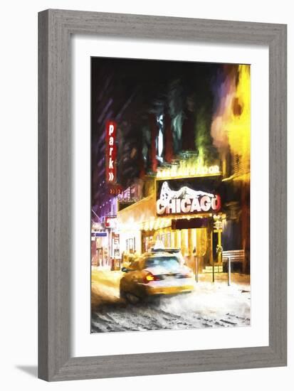 Broadway in Winter-Philippe Hugonnard-Framed Giclee Print