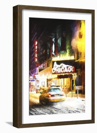 Broadway in Winter-Philippe Hugonnard-Framed Giclee Print