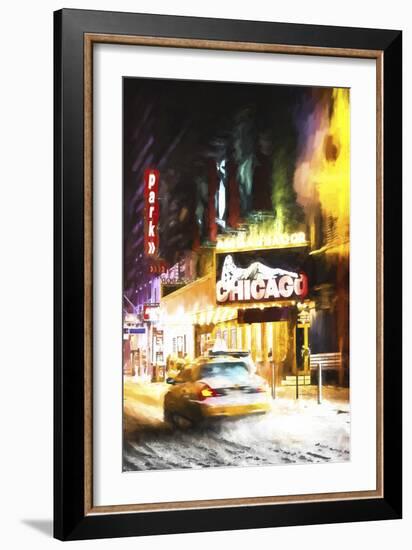 Broadway in Winter-Philippe Hugonnard-Framed Giclee Print