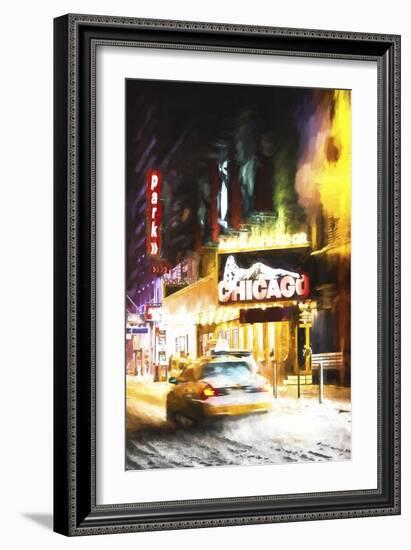 Broadway in Winter-Philippe Hugonnard-Framed Giclee Print