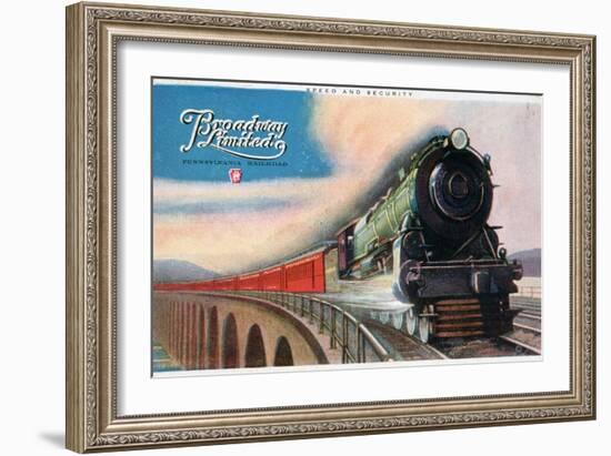 Broadway Limited, Pennsylvania Railroad, 1927-null-Framed Giclee Print