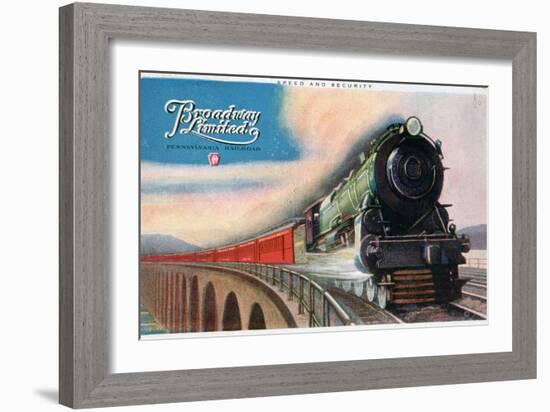 Broadway Limited, Pennsylvania Railroad, 1927-null-Framed Giclee Print