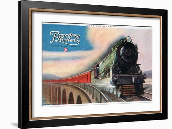 Broadway Limited, Pennsylvania Railroad, 1927-null-Framed Giclee Print