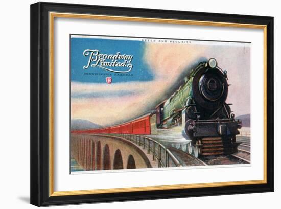 Broadway Limited, Pennsylvania Railroad, 1927-null-Framed Giclee Print