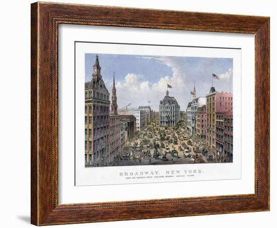 Broadway, New York: from the Western Union Telegraph Building Looking North-null-Framed Giclee Print