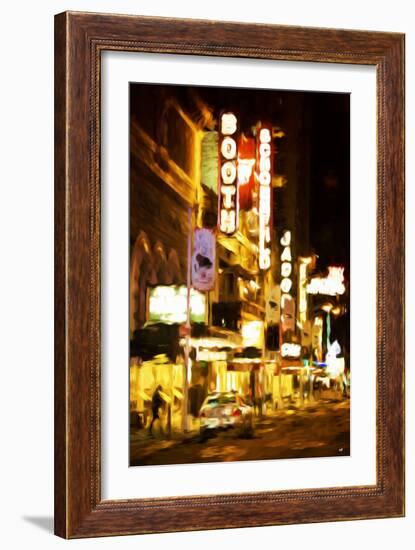 Broadway Night II - In the Style of Oil Painting-Philippe Hugonnard-Framed Giclee Print