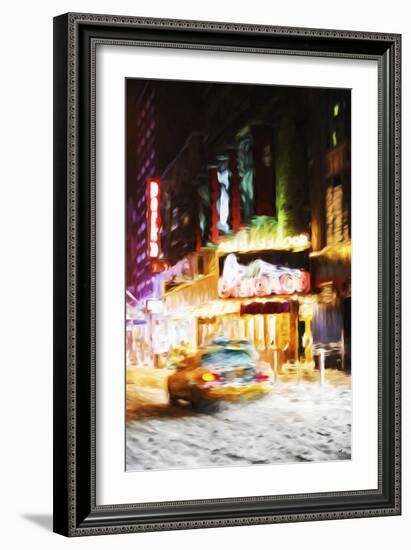 Broadway Night III - In the Style of Oil Painting-Philippe Hugonnard-Framed Giclee Print