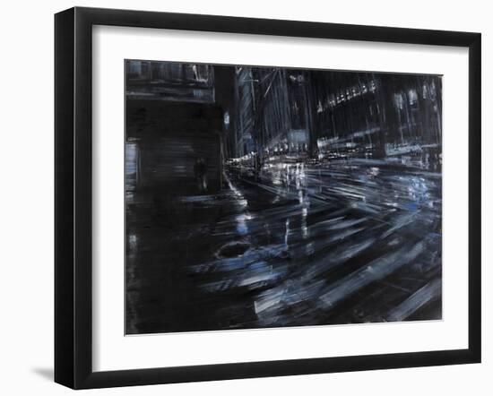 Broadway Night-Paolo Ottone-Framed Art Print