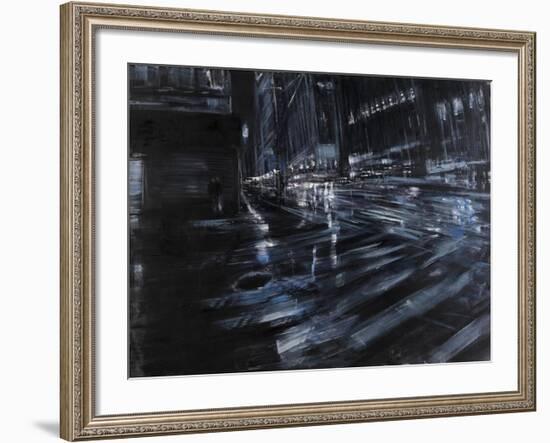 Broadway Night-Paolo Ottone-Framed Art Print