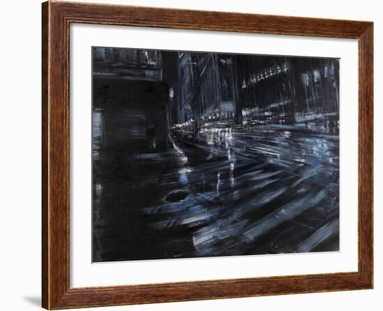 Broadway Night-Paolo Ottone-Framed Art Print