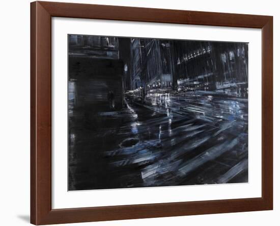 Broadway Night-Paolo Ottone-Framed Art Print