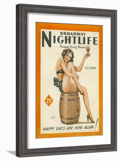 Broadway Nightlife, Glamour Pin-Ups Magazine, USA, 1933-null-Framed Giclee Print