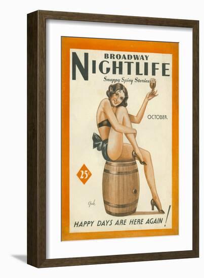 Broadway Nightlife, Glamour Pin-Ups Magazine, USA, 1933-null-Framed Giclee Print