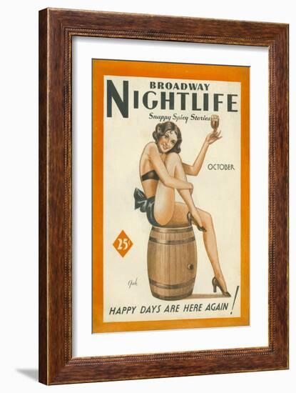 Broadway Nightlife, Glamour Pin-Ups Magazine, USA, 1933-null-Framed Giclee Print