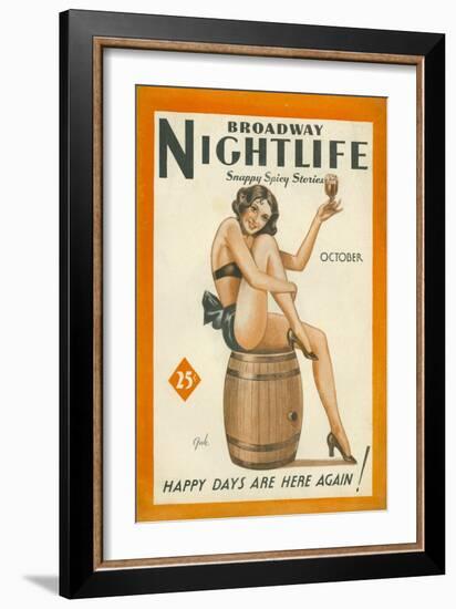 Broadway Nightlife, Glamour Pin-Ups Magazine, USA, 1933-null-Framed Giclee Print