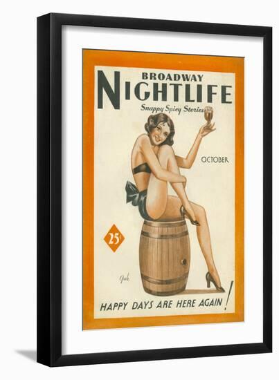 Broadway Nightlife, Glamour Pin-Ups Magazine, USA, 1933-null-Framed Giclee Print