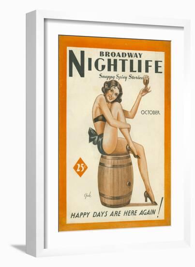 Broadway Nightlife, Glamour Pin-Ups Magazine, USA, 1933-null-Framed Giclee Print