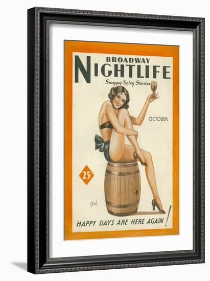 Broadway Nightlife, Glamour Pin-Ups Magazine, USA, 1933-null-Framed Giclee Print