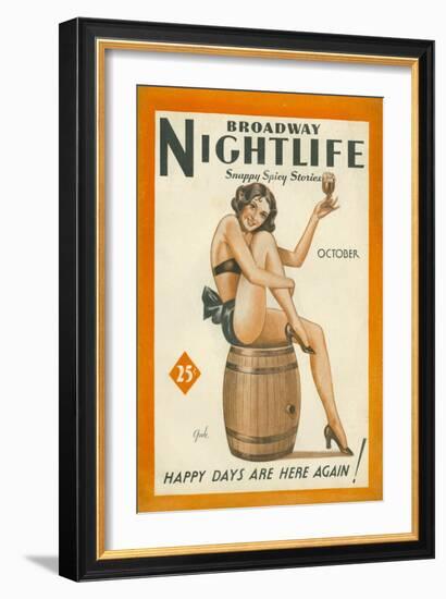 Broadway Nightlife, Glamour Pin-Ups Magazine, USA, 1933-null-Framed Giclee Print