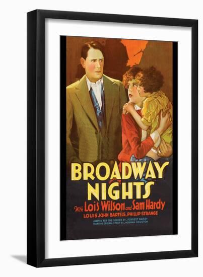 Broadway Nights-null-Framed Art Print