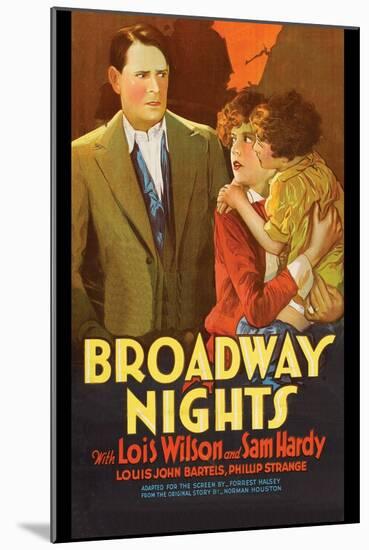 Broadway Nights-null-Mounted Art Print