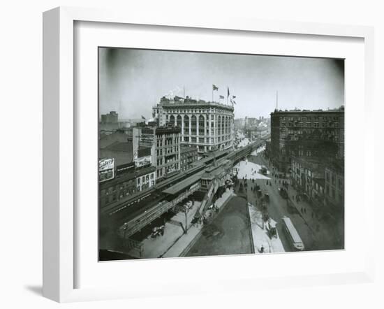 Broadway, North from 32nd Street, New York City-G.P. & Son Hall-Framed Photographic Print