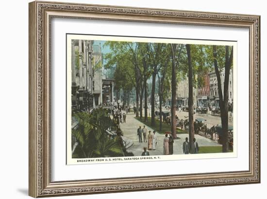 Broadway, Saratoga Springs, New York-null-Framed Art Print