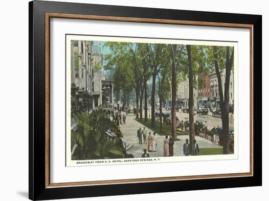 Broadway, Saratoga Springs, New York-null-Framed Art Print