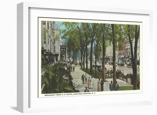 Broadway, Saratoga Springs, New York-null-Framed Art Print