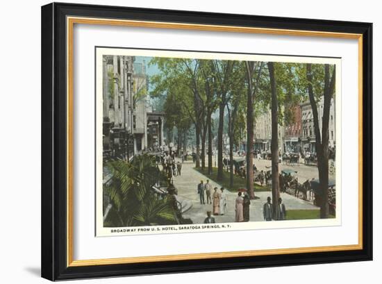 Broadway, Saratoga Springs, New York-null-Framed Art Print