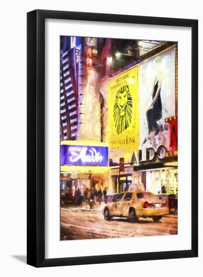 Broadway under the snow-Philippe Hugonnard-Framed Giclee Print