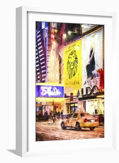 Broadway under the snow-Philippe Hugonnard-Framed Giclee Print