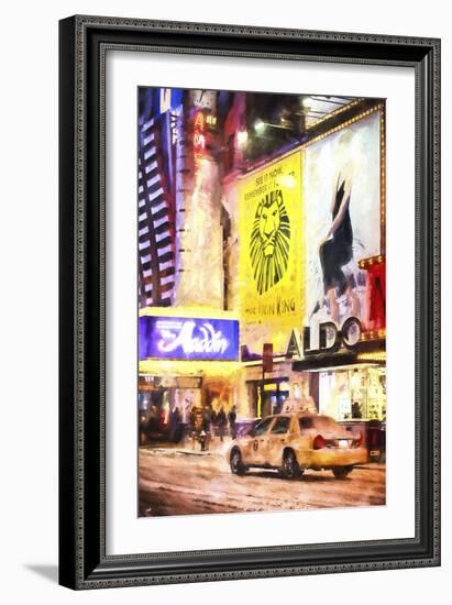 Broadway under the snow-Philippe Hugonnard-Framed Giclee Print