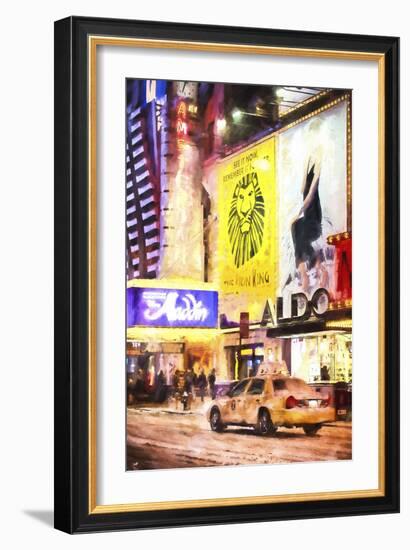 Broadway under the snow-Philippe Hugonnard-Framed Giclee Print