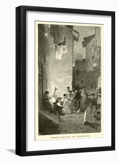 Broccoli-Sellers in Trastevere-null-Framed Giclee Print