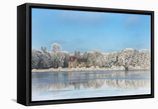 broceliande castle in winter morning-Phillipe Manguin-Framed Premier Image Canvas