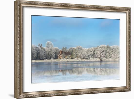 broceliande castle in winter morning-Phillipe Manguin-Framed Photographic Print