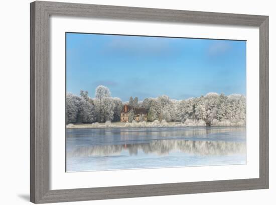 broceliande castle in winter morning-Phillipe Manguin-Framed Photographic Print