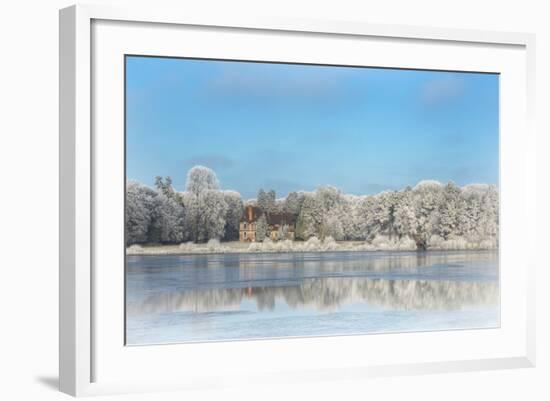 broceliande castle in winter morning-Phillipe Manguin-Framed Photographic Print