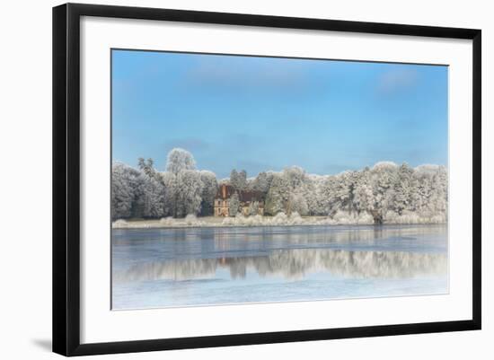 broceliande castle in winter morning-Phillipe Manguin-Framed Photographic Print