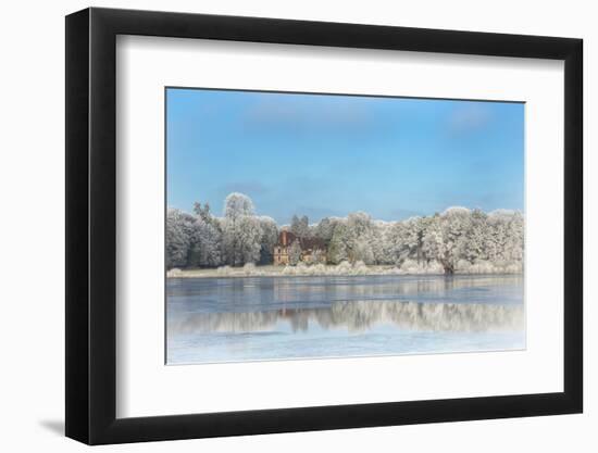 broceliande castle in winter morning-Phillipe Manguin-Framed Photographic Print