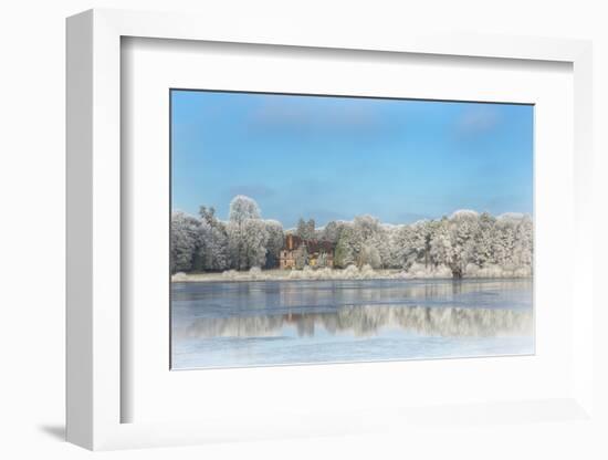 broceliande castle in winter morning-Phillipe Manguin-Framed Photographic Print