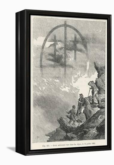 Brocken-Type Spectre in the Form of a Triple Cross Observed by Whymper in the Alps-Edward Whymper-Framed Stretched Canvas